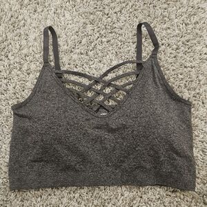 Zenana Outfitters Gray Sports Bra